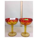 Amberina compotes, calla lily pattern (2)