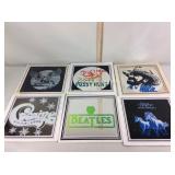 A glass stamped mirrors including cocaine