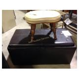 Storage chest  36 x 18 1/2 x 18 and footstool ,