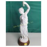 19th c.  Parian porcelain lamp base, damaged,