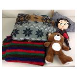 Betty Boop Doll, Teddy Bear, Sweater, Blankets