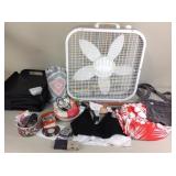 Lasko Brand Box Fan, Vivitar Camera, Unmarked