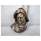 Vintage Heavy Metal Fisherman sculpture