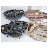 Wilson and Easton Baseball Gloves