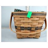 1995 Longaberger Christmas Green Cranberry Basket