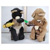 2 singing Bears, metal bases untested no