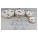 Selb Germany pompadour China set and 10 punch