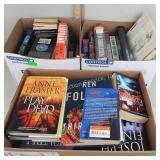 Hardback books including Crichton, Clancy,