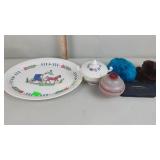 Syracuse China Lancaster platter & sugar bowl,