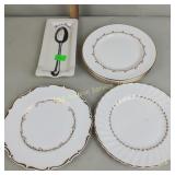 Royal Doulton plates, Fishs Eddy "rest in grease"