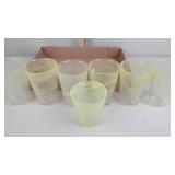 7 Vietri Italian art glass tumblers - yellow