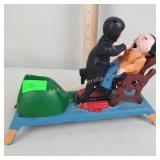 Reproduction cast iron mechanical bank - dentist