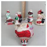 Glass Coca-Cola Christmas ornaments