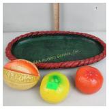 Pottery bowl with fruit