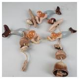 Pottery mermaid wind chime
