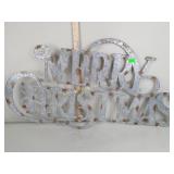 Galvanized Merry Christmas sign