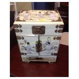 Oriental style jewelry box 15" tall by 11" wide