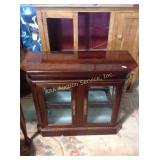 Lit accent cabinet with glass shelf  31 inches