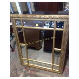 Framed mirror 40" tall by 32" wide
