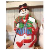Snowman blow mold