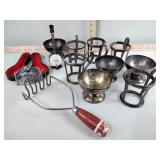 Silverplate tea glass holders, Great American