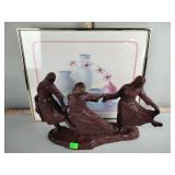 Austin Productions plaster sculpture, framed