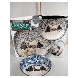 Christmas stoneware dinnerware set