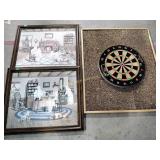 2 C Carson limited edition prints on canvas, dart