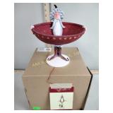 Dept 56 Christmas Krinkles Santa Elf candy bowl