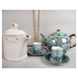 Steelite England teapot, Herman Dodge teaset