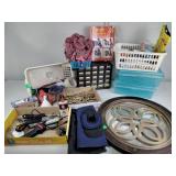 2 5.5 lt. Boxes, Circle mirror with Emblem on it,