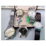 5 Watches including Bentus, Timex, Belair, West