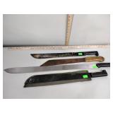 Colima Machete, 2 unmarked Machettes