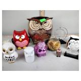 Owl Statues, Vases, Coin Bank