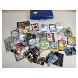 Pencil box of miscelanious cards including