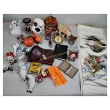 Stuffed Animals, owl figurines,  Trinkets