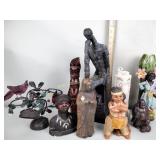 Native American Figurines,  2 bird Candle holders