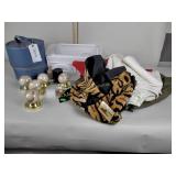 Army canvas bag, vintage baseballs,