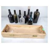 19th century glass bottles