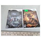 Wii games including Indiana Jones and the staff