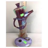 Teapot, flower frog artist signed