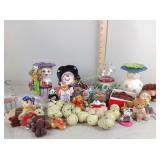 Ceramic vases, trinkets, figurines