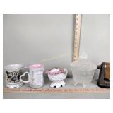 Covered-dish, pencil sharpener, mustache mug,