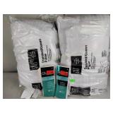 2 standard queen Pillows, 2 Satin zippered