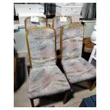 Wood chairs with upholstered seats and back,x 4,