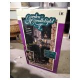 Garden Candle Light, tree stand with three brass