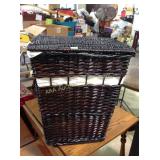 Wicker laundry basket