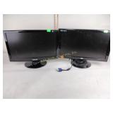 Samsung and AOC computer monitor