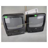 2 TV VCR Combo one is Symphonic one is Philips