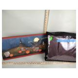 Pool table cover, Halloween themed canvas art